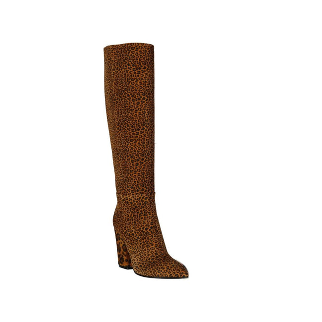 Sergio Rossi Leopard-Print Leather Boots Sergio Rossi