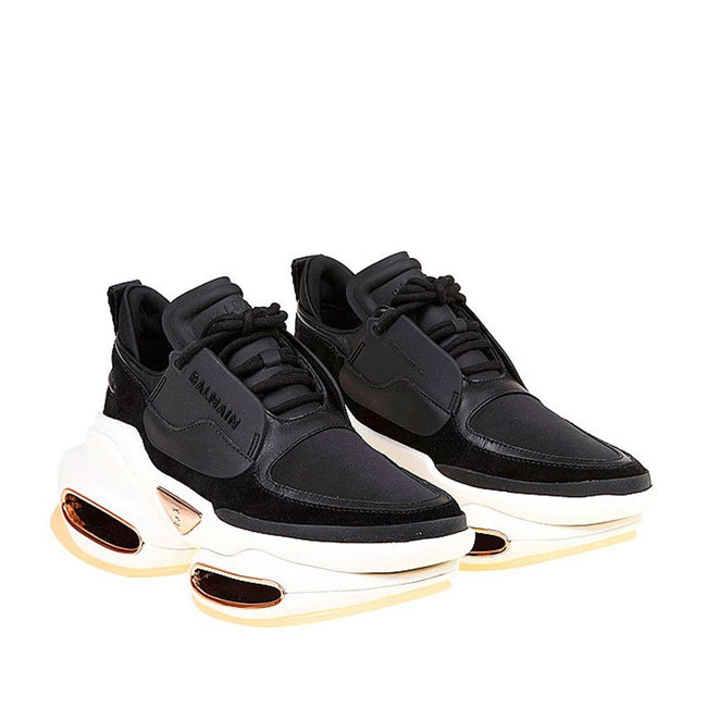 Balmain Leather And Fabric Sneakers Balmain