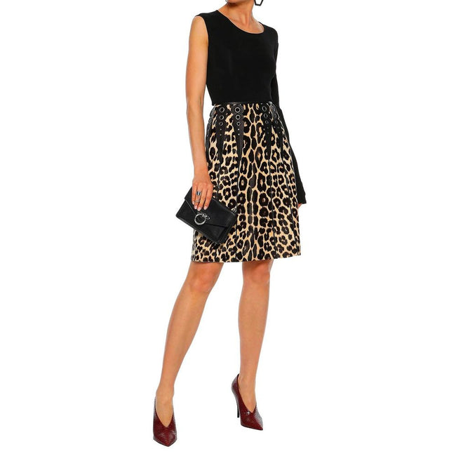 Bottega Veneta Leopard Print Calf Hair Skirt Bottega Veneta