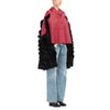 Maison Margiela Faux Fur Trimmed Leather Cape Jacket Maison Margiela