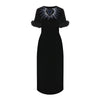 Fendi Fur Trim Velvet Midi Dress Fendi