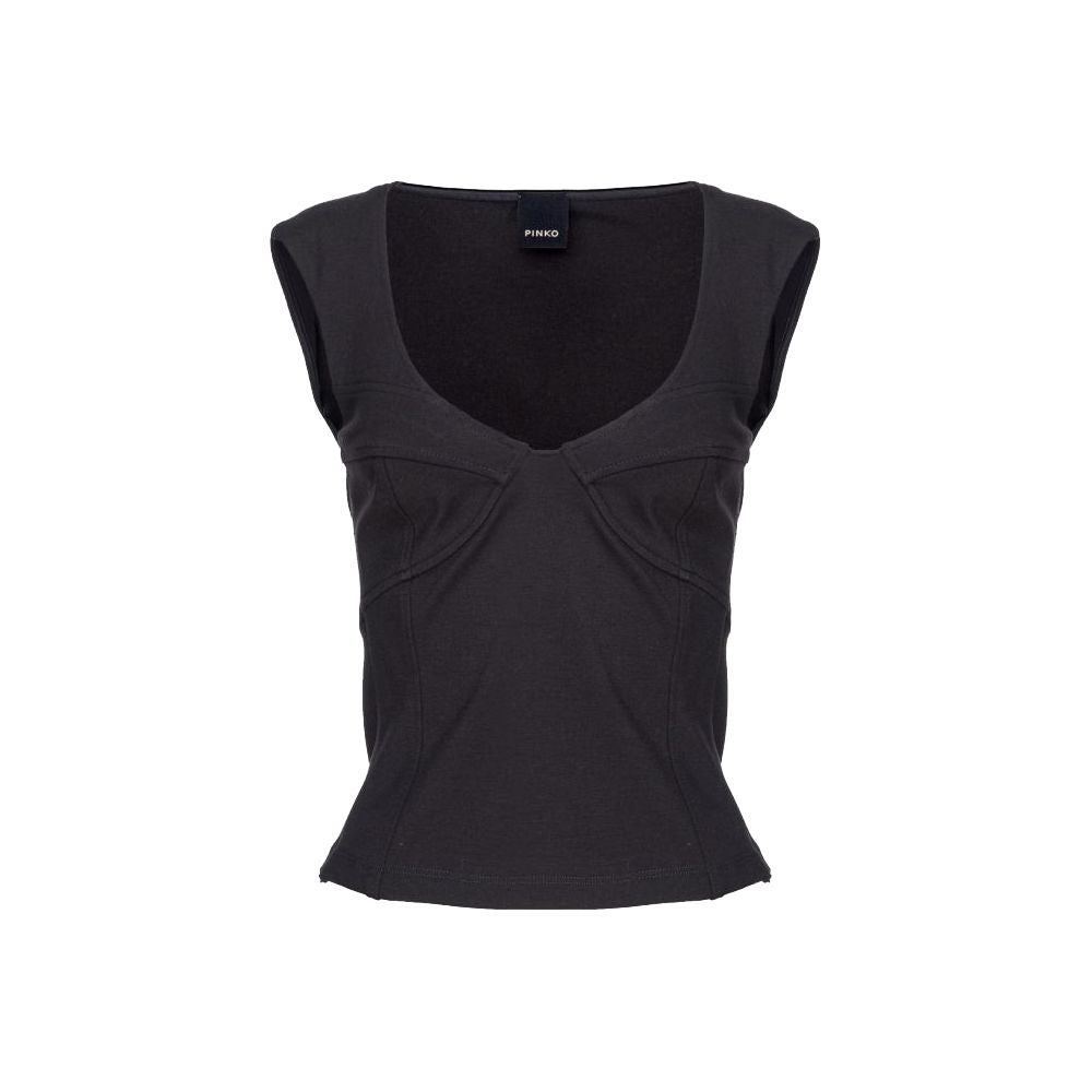 PINKO Black Viscose Women Top PINKO