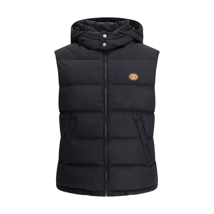 Valentino Black Goose Down Sleveless Jacket Valentino
