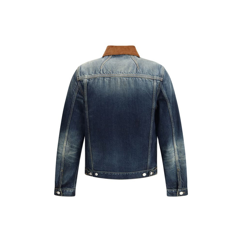 Alexander McQueen Blue Cotton Denim Jacket Alexander McQueen