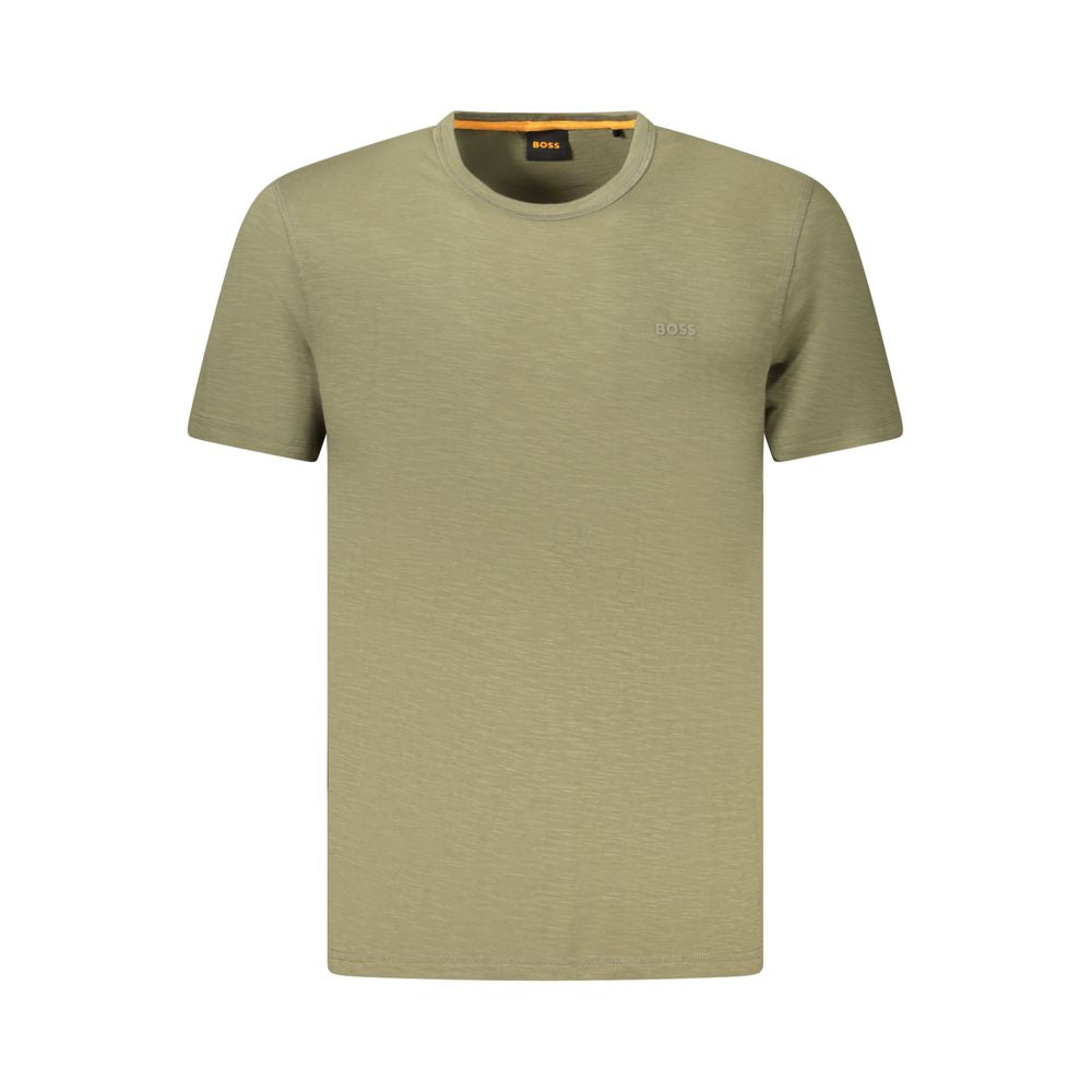 Hugo Boss Green Cotton Men T-Shirt Hugo Boss
