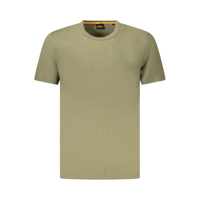Hugo Boss Green Cotton Men T-Shirt Hugo Boss