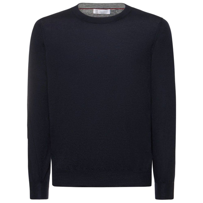 Brunello Cucinelli Blue Cashmere Men Sweater Brunello Cucinelli