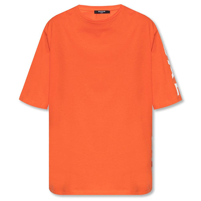 Balmain Orange Cotton T-Shirt Balmain