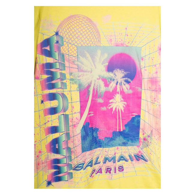 Balmain Yellow Cotton T-Shirt Balmain