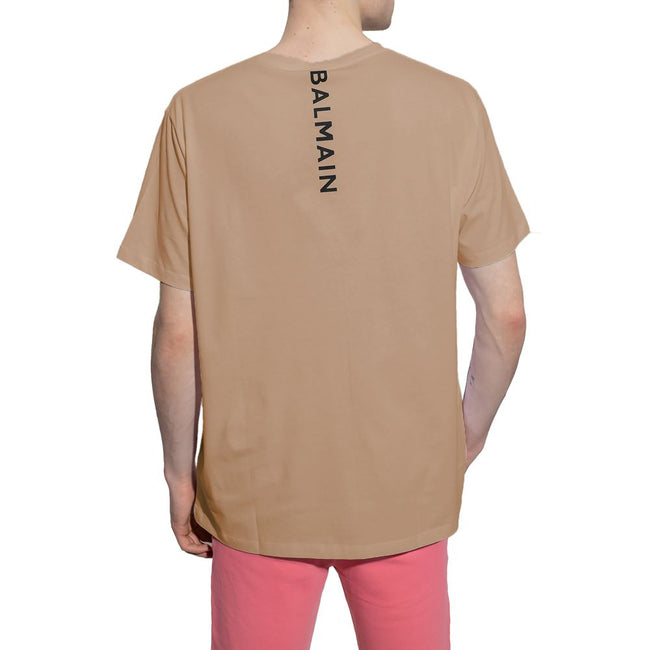 Balmain Brown Cotton T-Shirt Balmain