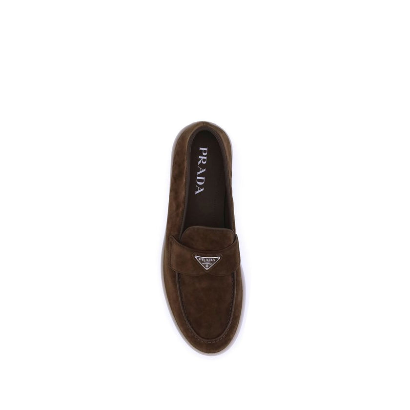 Prada Brown Rubber Slip-On Loafers Prada