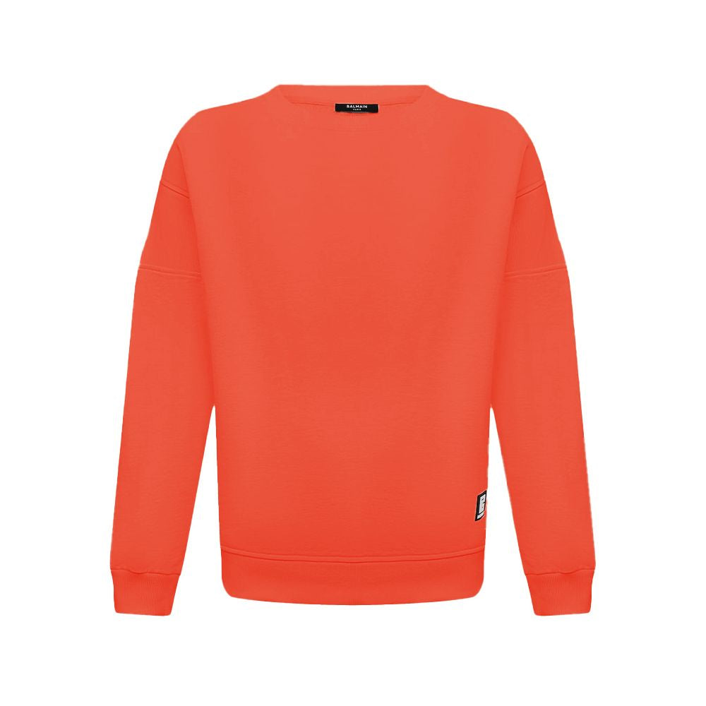 Balmain Orange Cotton Men Sweater Balmain
