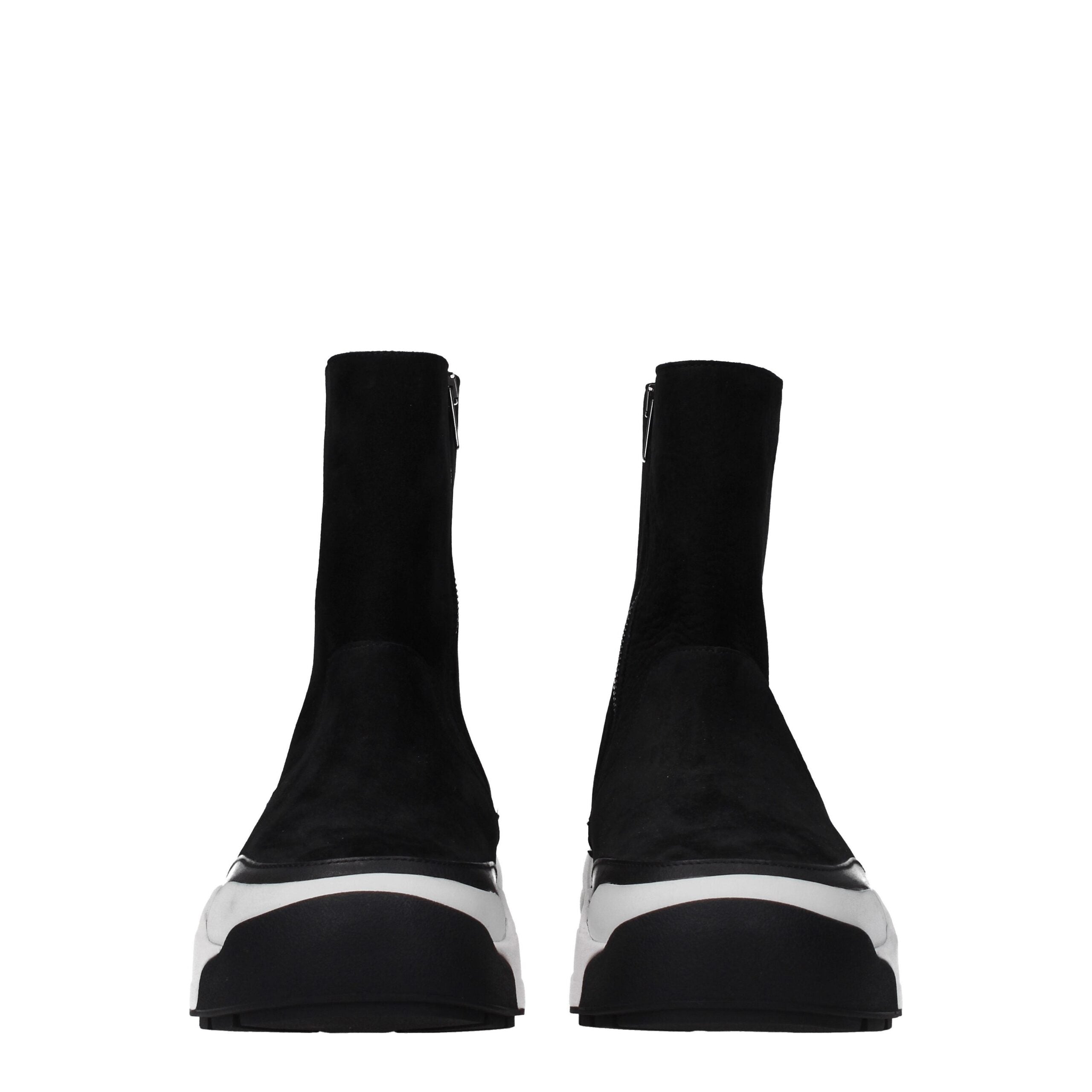 Kenzo Black Leather Ankle Boots Kenzo