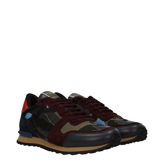 Valentino Garavani Green Leather Athletic Sneakers Valentino Garavani
