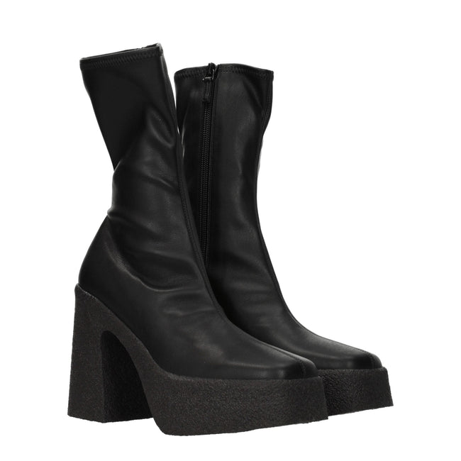 Stella McCartney Black Leather Ankle Boots Stella McCartney