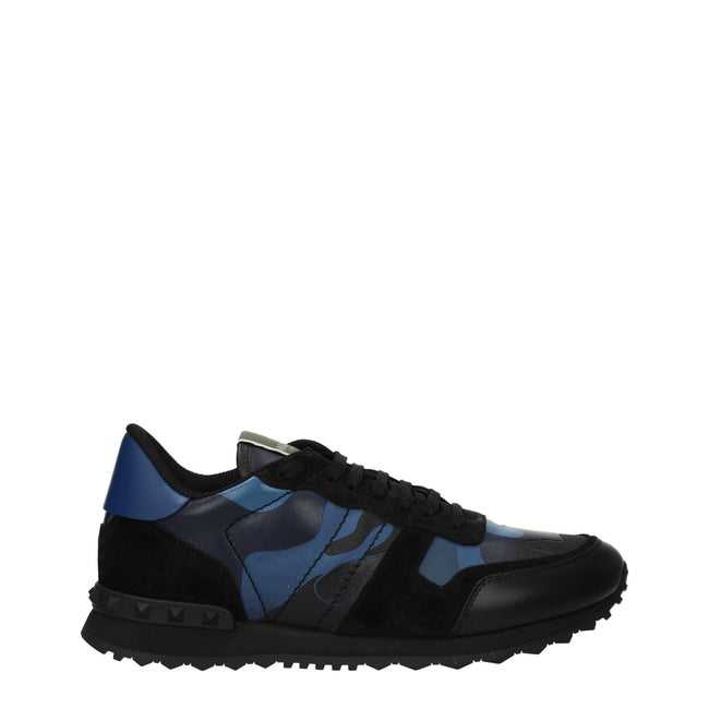 Valentino Garavani Blue Leather Low Tops Valentino Garavani