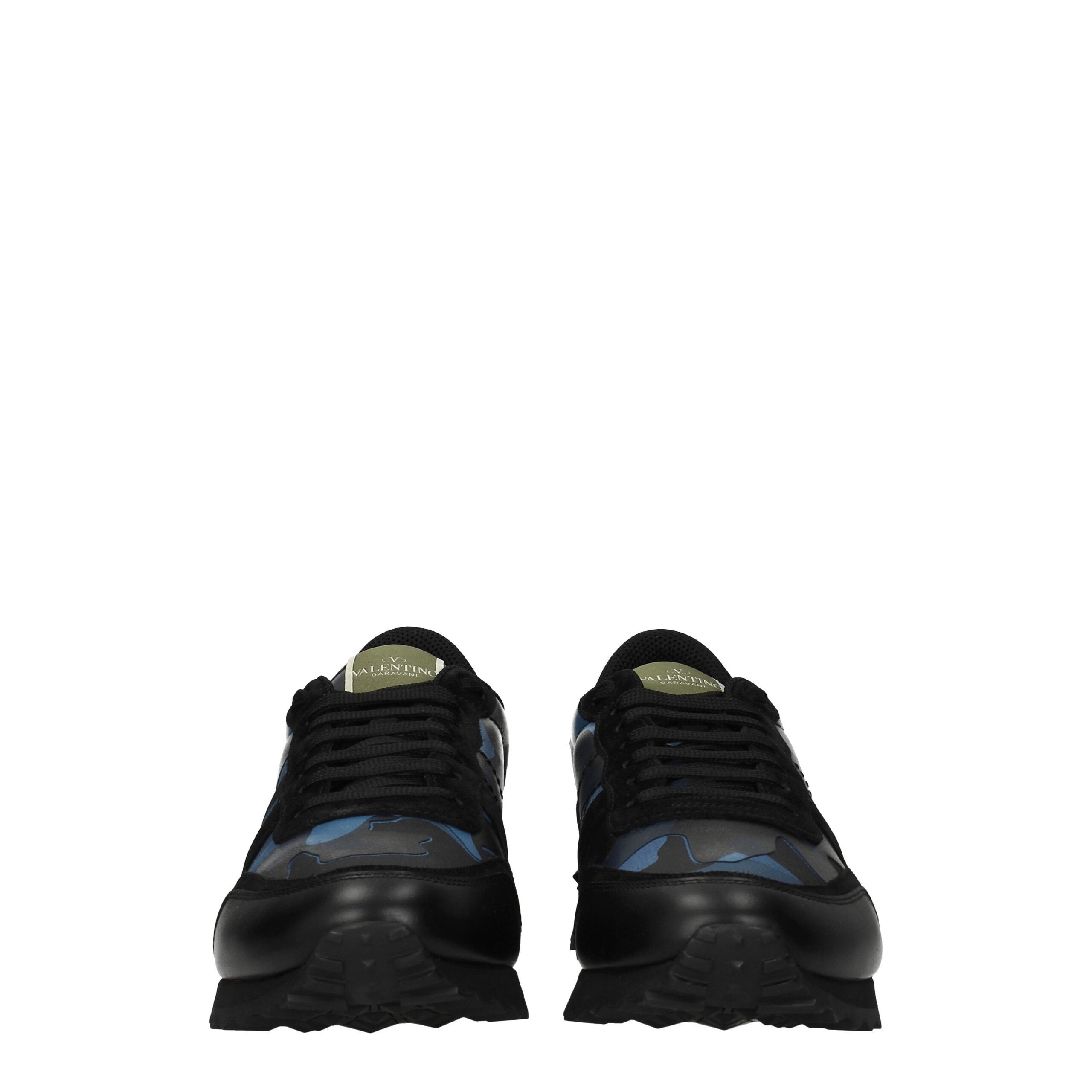 Valentino Garavani Blue Leather Low Tops Valentino Garavani