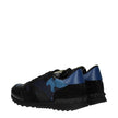 Valentino Garavani Blue Leather Low Tops Valentino Garavani