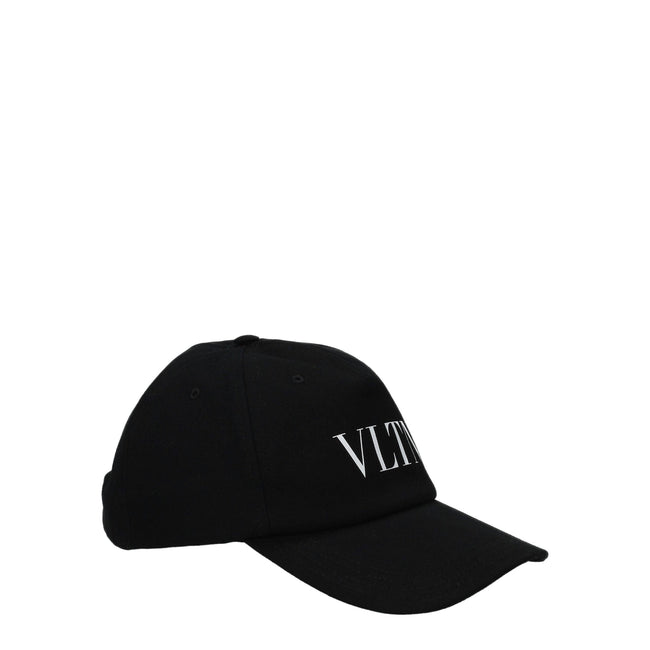 Valentino Garavani Black Cotton Caps (Baseball Hat) Valentino Garavani