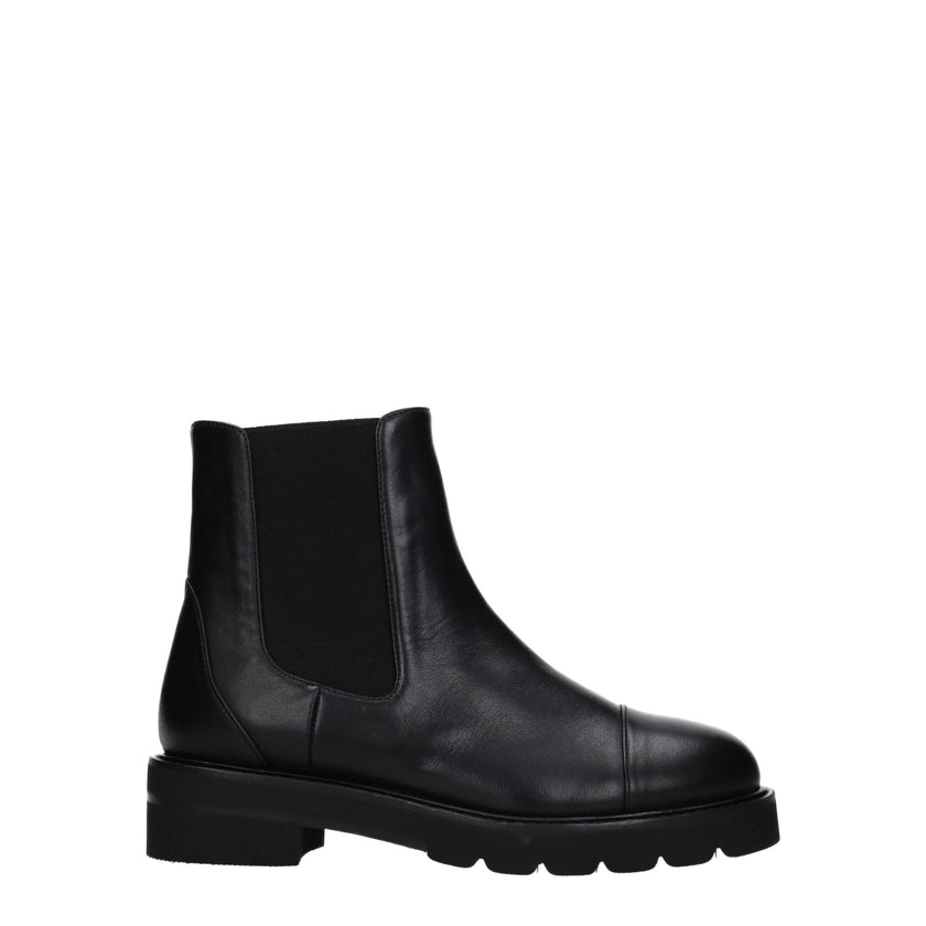 Stuart Weitzman Black Leather Ankle Boots Stuart Weitzman