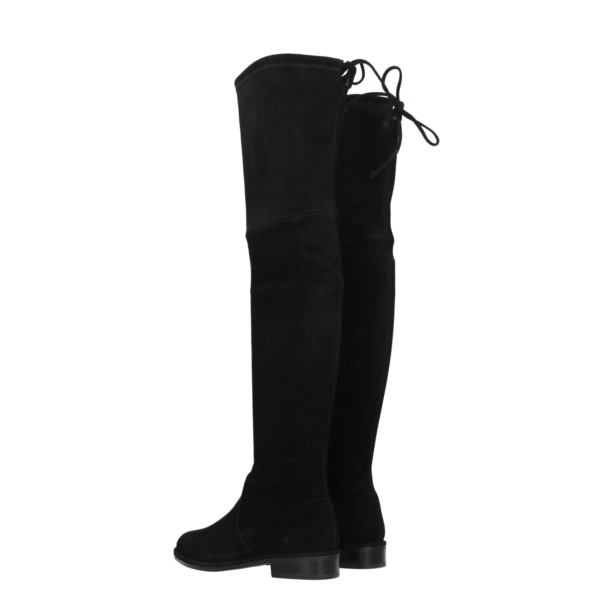 Stuart Weitzman Black Leather Over The Knee Stuart Weitzman
