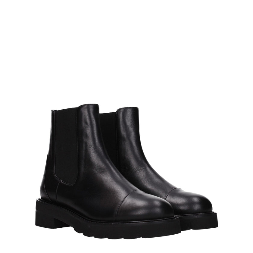 Stuart Weitzman Black Leather Ankle Boots Stuart Weitzman