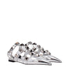 Valentino Garavani Gray Leather Flat Sandals Valentino Garavani