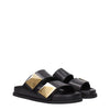 Valentino Garavani Black Leather Slippers Sandals Valentino Garavani