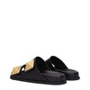 Valentino Garavani Black Leather Slippers Sandals Valentino Garavani