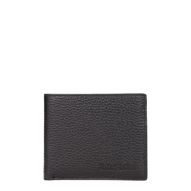 Testoni Black Leather Wallets Testoni
