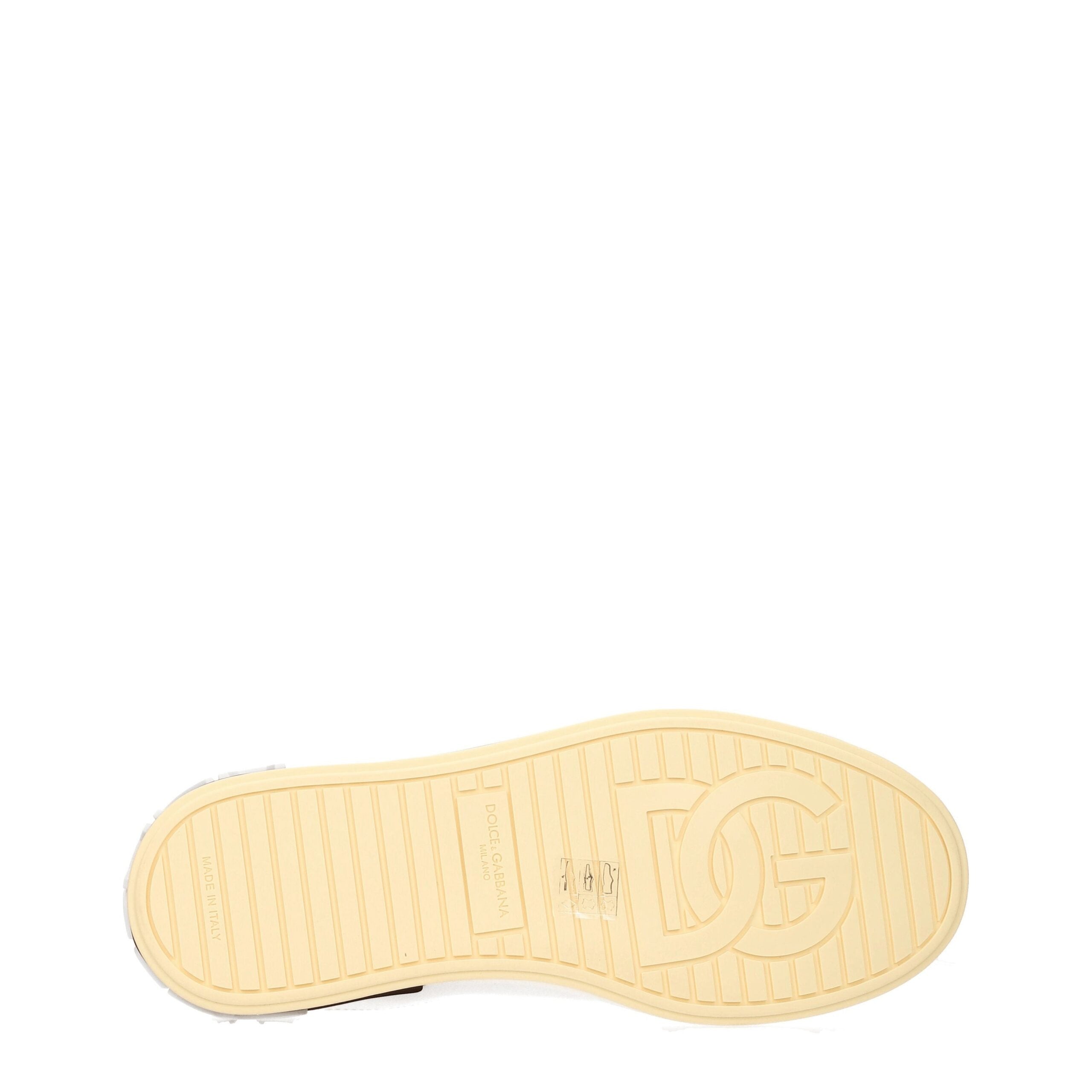 Dolce & Gabbana White Leather Low Tops Dolce & Gabbana