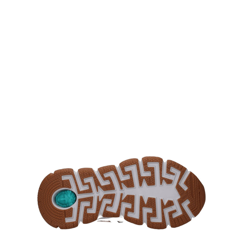 Versace White Leather Athletic Sneakers Versace