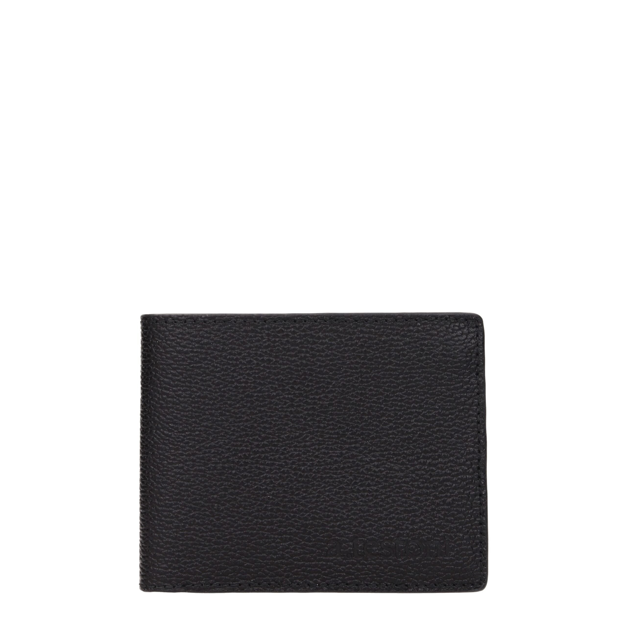 Testoni Black Leather Wallets Testoni