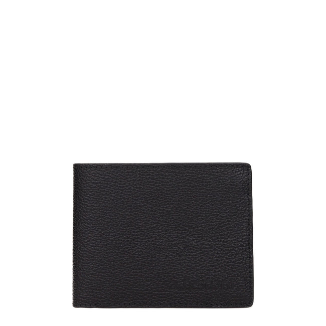 Testoni Black Leather Wallets Testoni