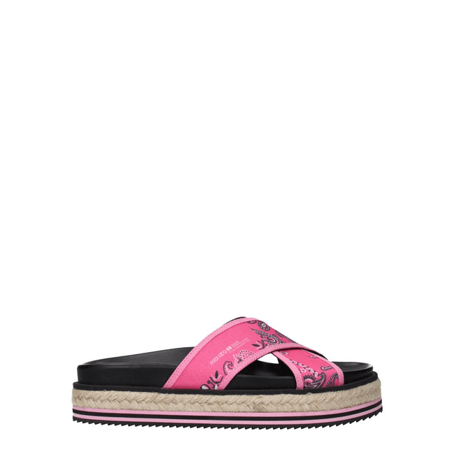 Kenzo Pink Fabric Slippers Sandals Kenzo