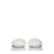 Stuart Weitzman White Leather Slippers Sandals Stuart Weitzman