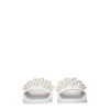 Stuart Weitzman White Leather Slippers Sandals Stuart Weitzman