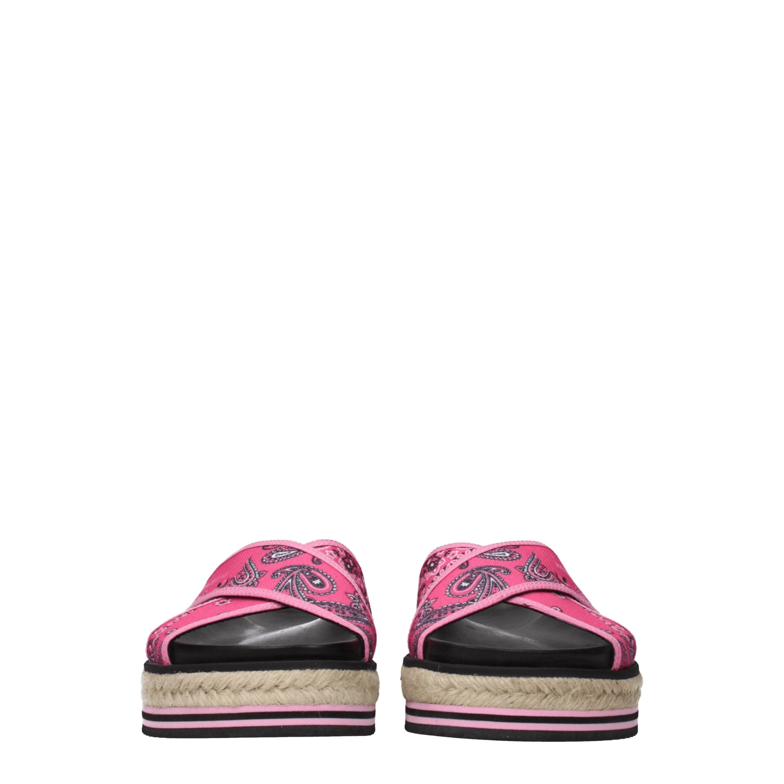 Kenzo Pink Fabric Slippers Sandals Kenzo