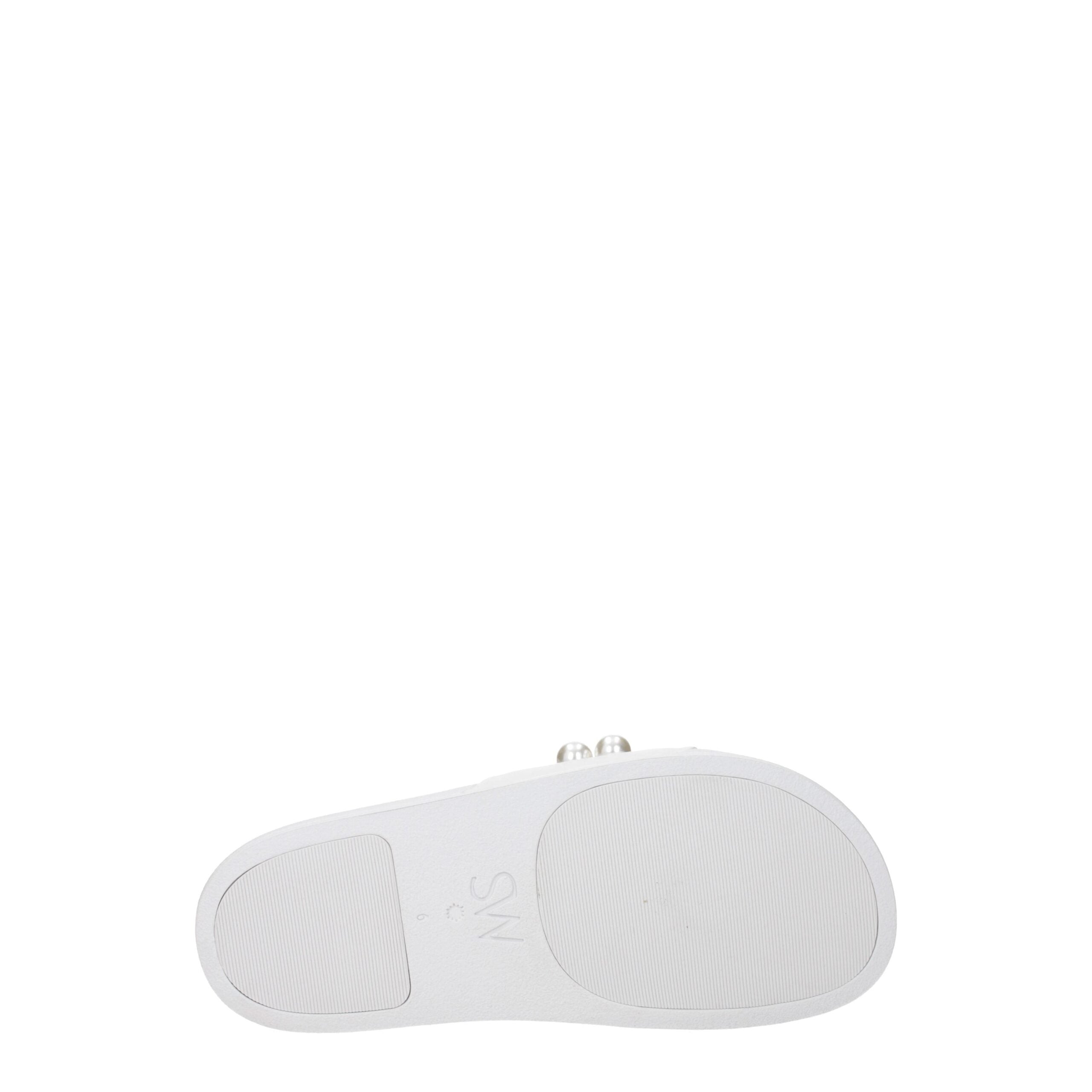 Stuart Weitzman White Leather Slippers Sandals Stuart Weitzman