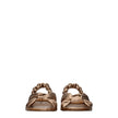 Stuart Weitzman Gold Leather Flat Sandals Stuart Weitzman