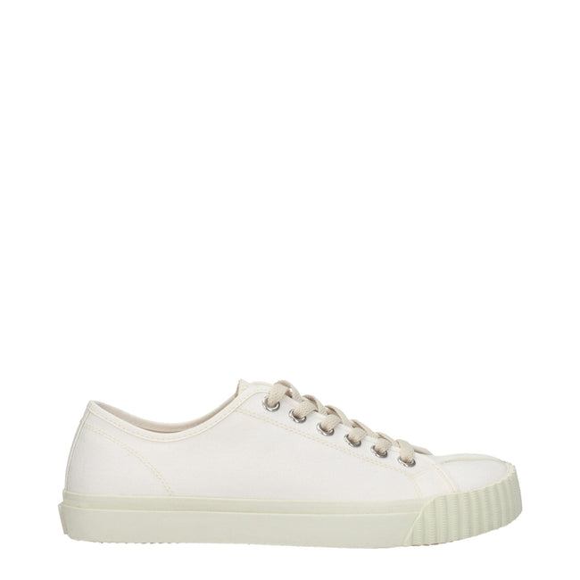 Maison Margiela White Fabric Low Tops Maison Margiela