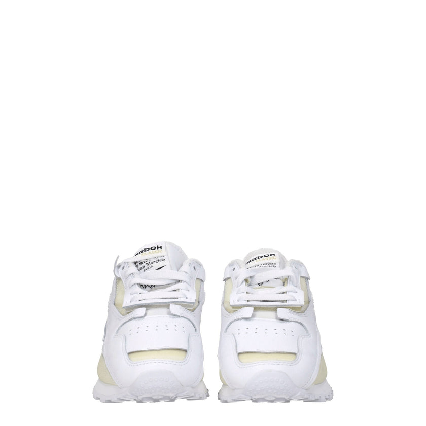 Maison Margiela White Leather Athletic Sneakers