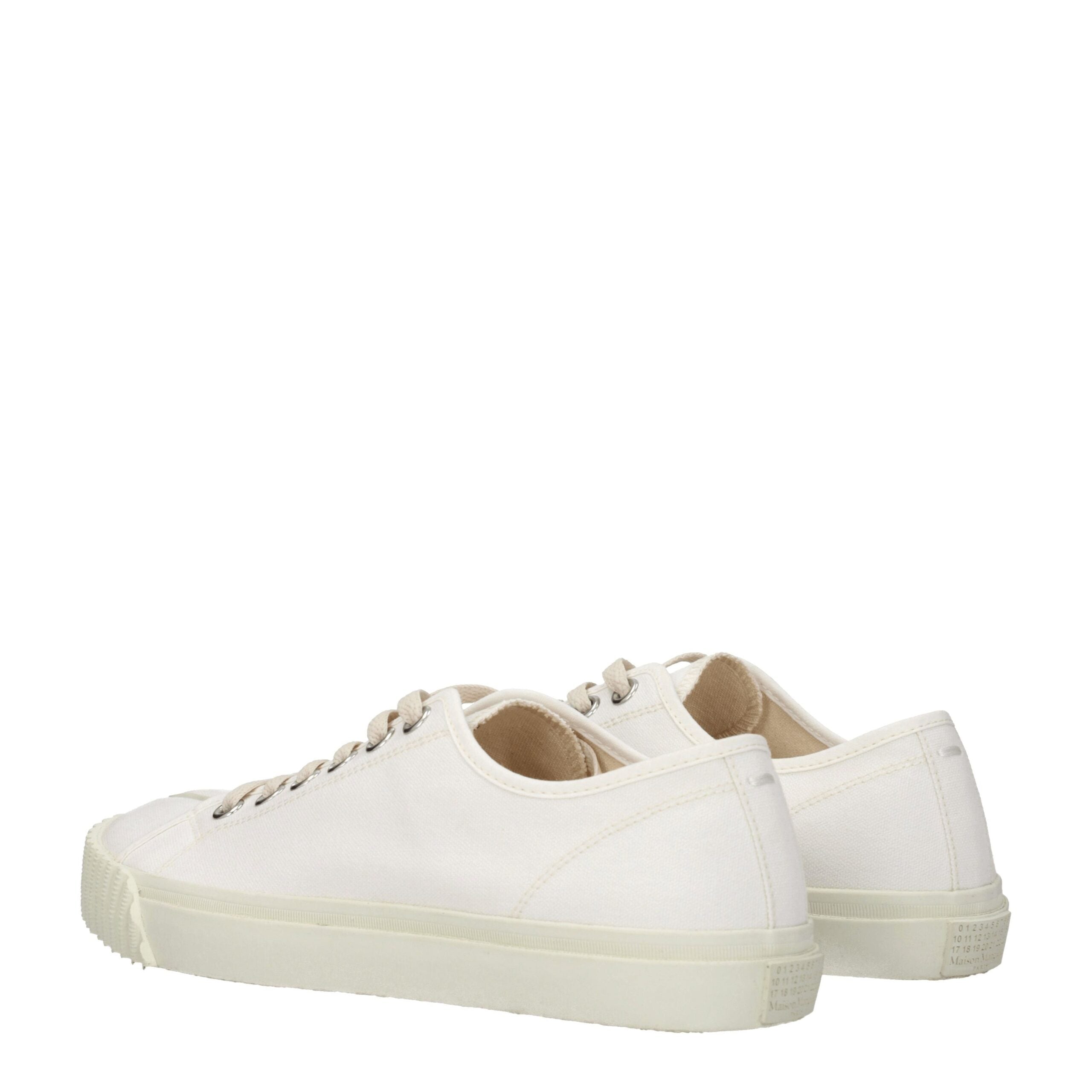 Maison Margiela White Fabric Low Tops Maison Margiela