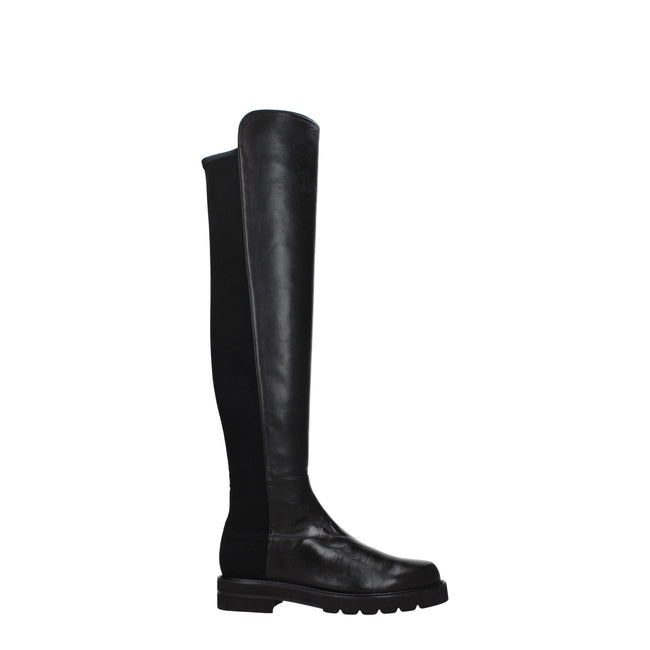 Stuart Weitzman Black Leather Over The Knee Stuart Weitzman