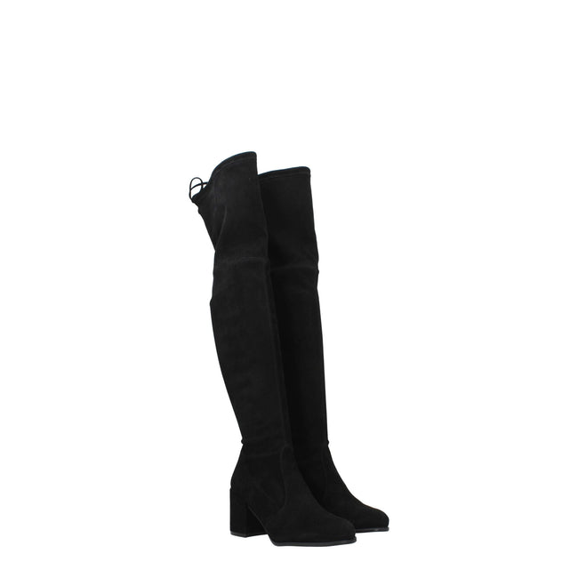 Stuart Weitzman Black Leather Over The Knee Stuart Weitzman