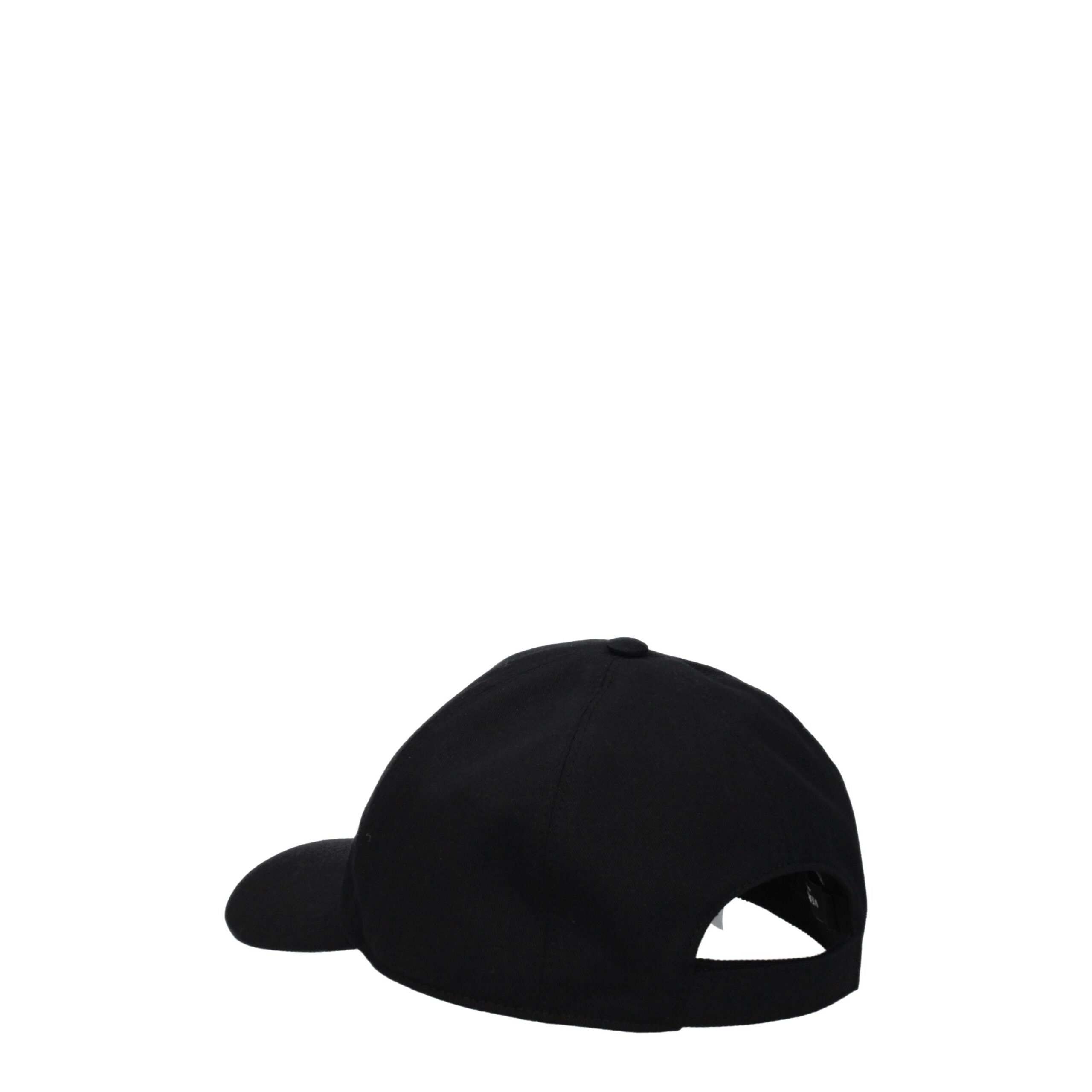 Versace Black Cotton Caps (Baseball Hat) Versace