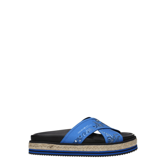 Kenzo Blue Fabric Slippers Sandals Kenzo