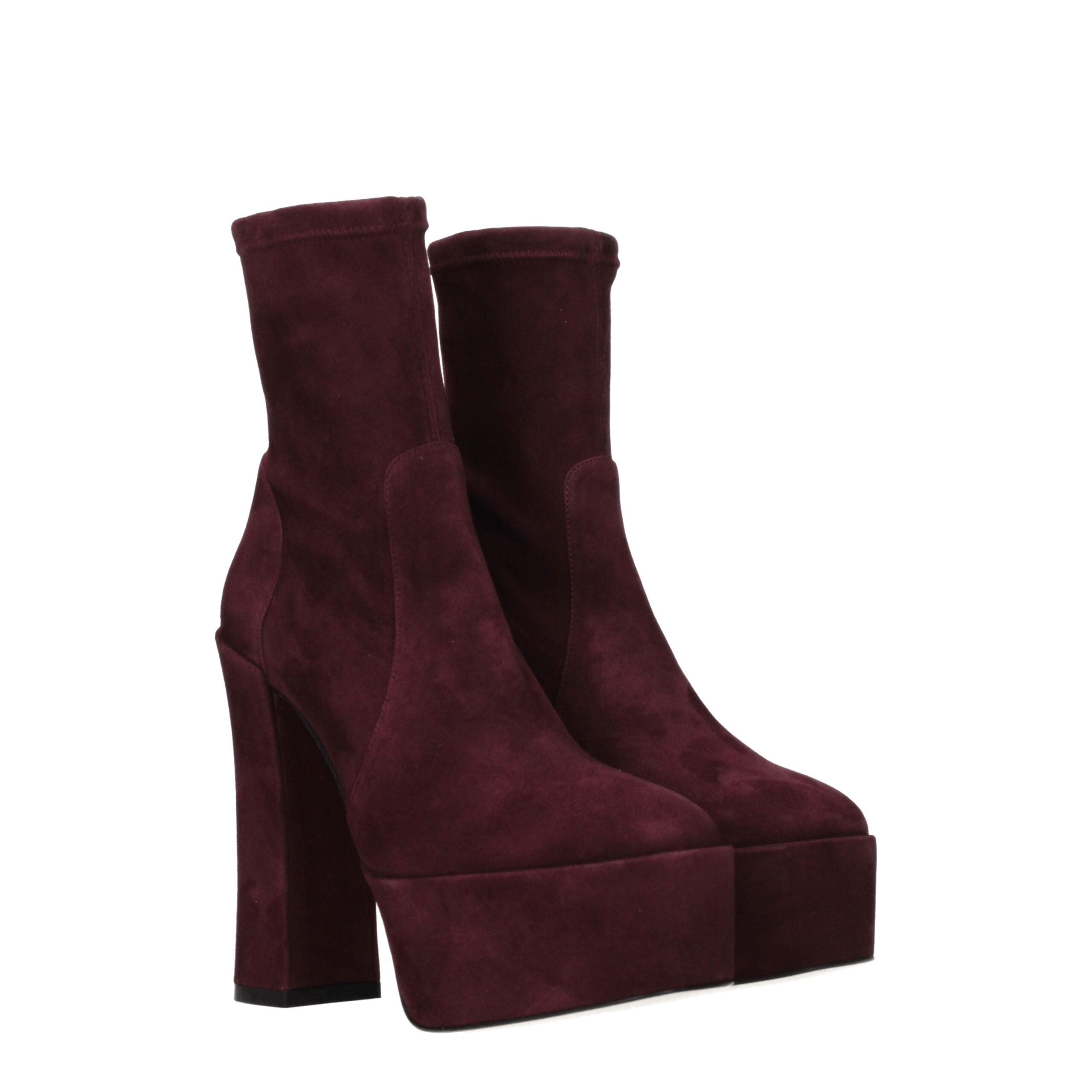 Stuart Weitzman Purple Leather Ankle Boots Stuart Weitzman