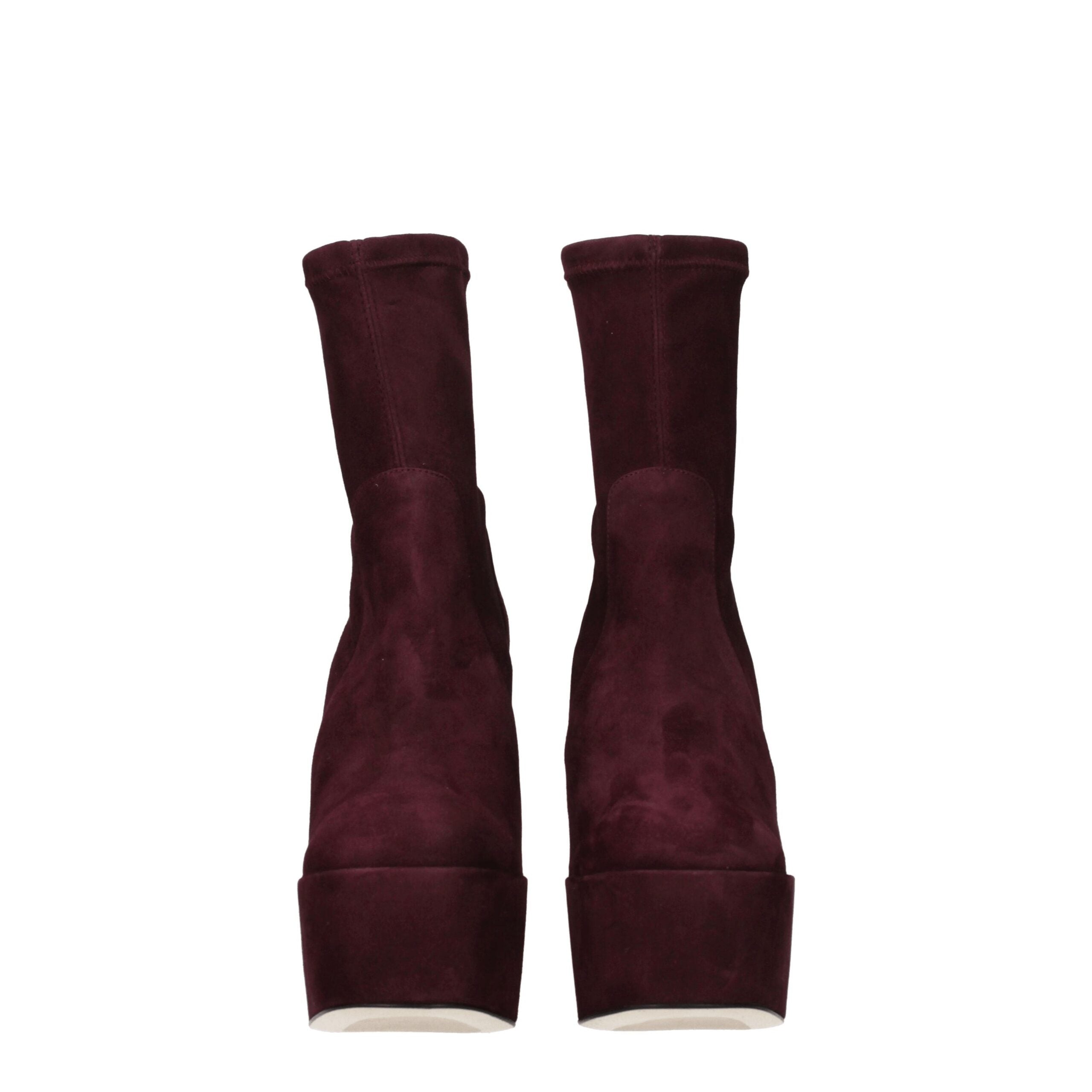 Stuart Weitzman Purple Leather Ankle Boots Stuart Weitzman
