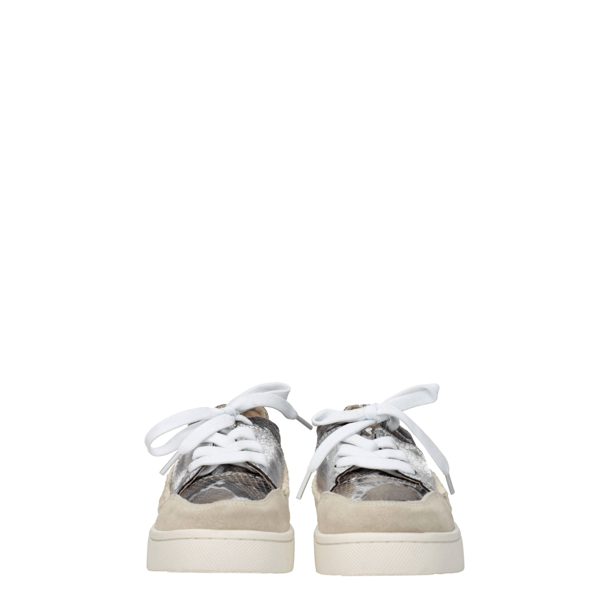 Mou Gray Leather Low Tops Mou